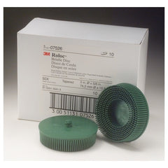 Scotch-Brite Roloc Bristle Disc RD-ZB 07526 50 TR Green 76 mm DSI Insert - Exact Tooling