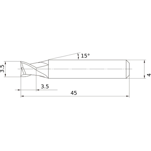 MS2ESD0350L45S04 CARBIDE ENDMILL