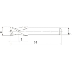 MS2ESD0800L35S07 CARBIDE ENDMILL