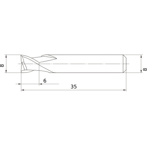 MS2ESD0800L35S08 CARBIDE ENDMILL