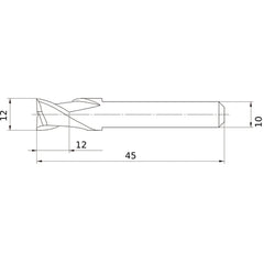 MS2ESD1200L45S10 CARBIDE ENDMILL
