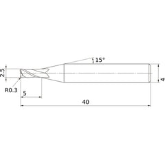 MS2MRBD0250R030 CARBIDE ENDMILL