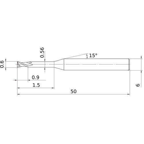 MS2XL6D0060N015 CARBIDE ENDMILL