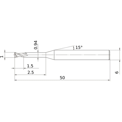 MS2XL6D0100N025 CARBIDE ENDMILL