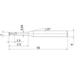 MS2XL6D0100N025 CARBIDE ENDMILL