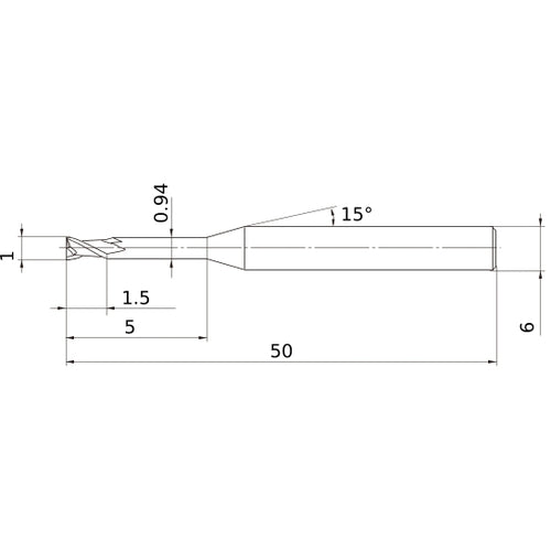 MS2XL6D0100N050 CARBIDE ENDMILL