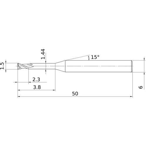 MS2XL6D0150N038 CARBIDE ENDMILL
