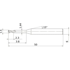 MS2XL6D0150N038 CARBIDE ENDMILL