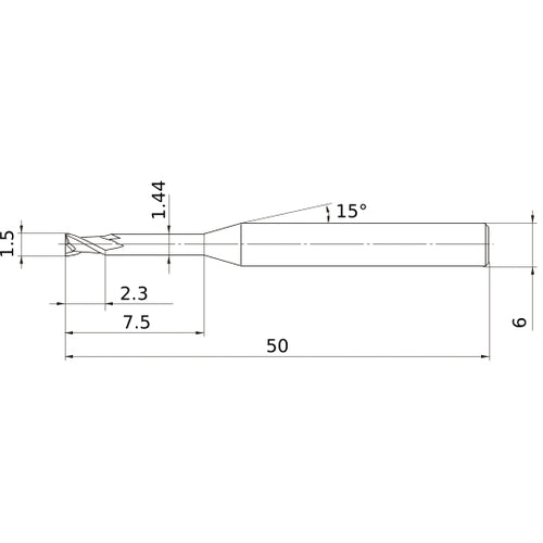 MS2XL6D0150N075 CARBIDE ENDMILL