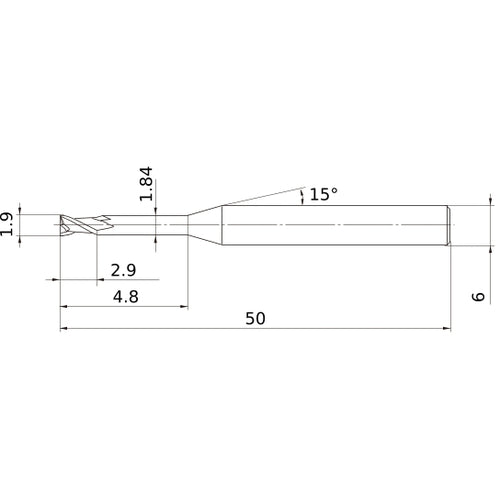 MS2XL6D0190N048 CARBIDE ENDMILL