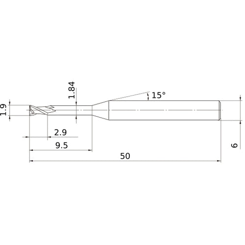 MS2XL6D0190N095 CARBIDE ENDMILL