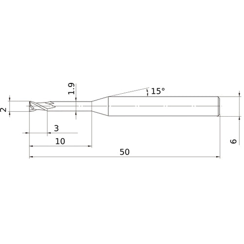 MS2XL6D0200N100 CARBIDE ENDMILL