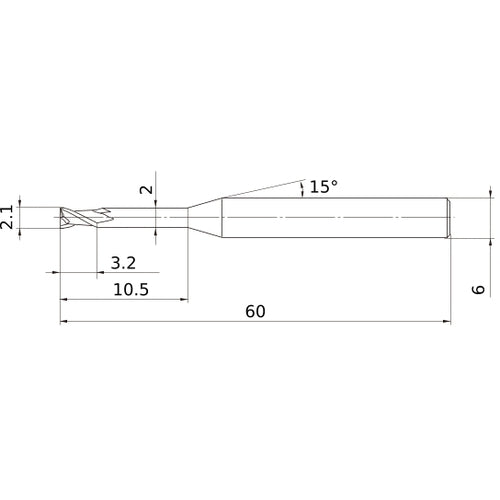MS2XL6D0210N105 CARBIDE ENDMILL