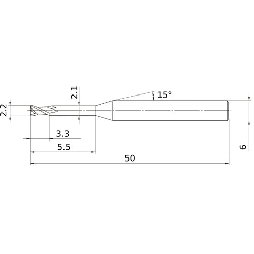 MS2XL6D0220N055 CARBIDE ENDMILL