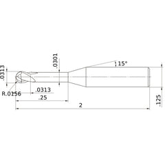MS2XLBD1/32N0250 CARBIDE ENDMILL