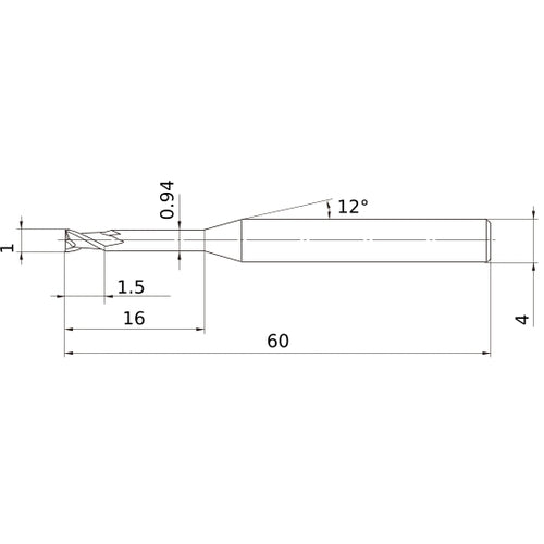 MS2XLD0100N160 CARBIDE ENDMILL