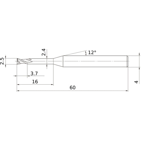 MS2XLD0250N160 CARBIDE ENDMILL