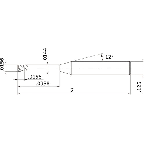 MS2XLD1/64N0094 CARBIDE ENDMILL