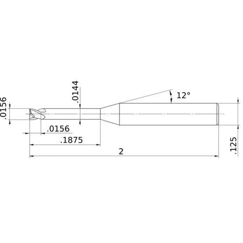 MS2XLD1/64N0187 CARBIDE ENDMILL