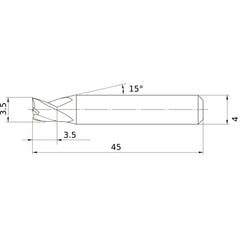 MS3ESD0350L45S04 CARBIDE ENDMILL