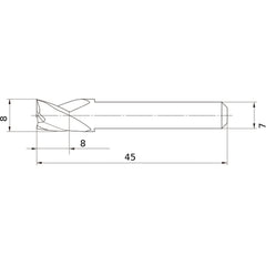 MS3ESD0800L45S07 CARBIDE ENDMILL