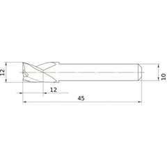 MS3ESD1200L45S10 CARBIDE ENDMILL