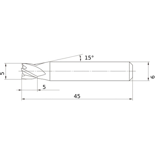 MS4ECD0500L45S06 CARBIDE ENDMILL