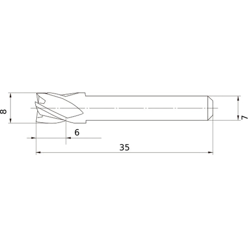 MS4ECD0800L35S07 CARBIDE ENDMILL