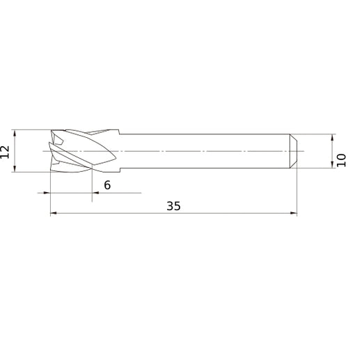 MS4ECD1200L35S10 CARBIDE ENDMILL
