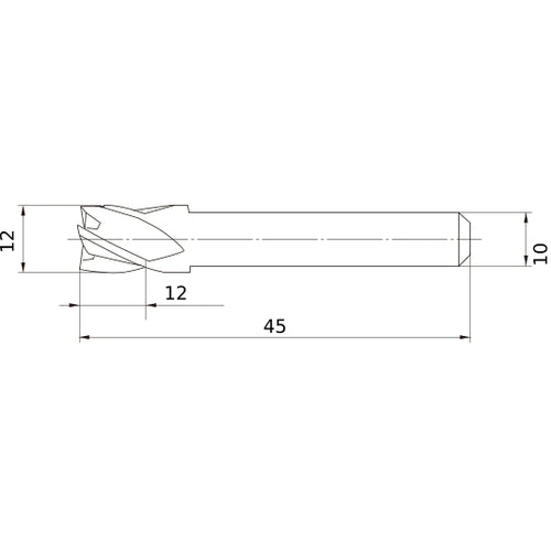 MS4ECD1200L45S10 CARBIDE ENDMILL