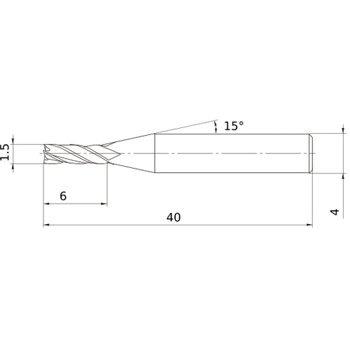 MS4JCD0150 CARBIDE ENDMILL