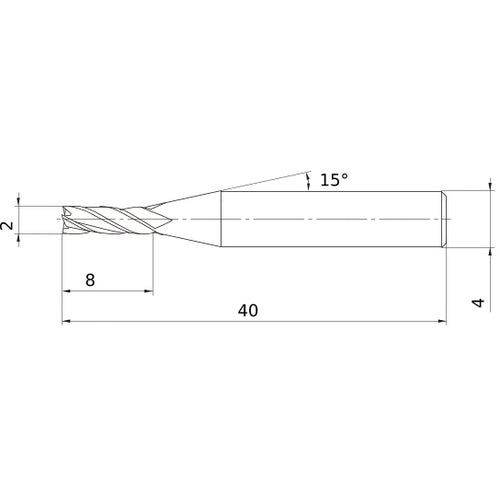 MS4JCD0200 CARBIDE ENDMILL