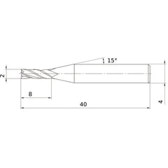 MS4JCD0200 CARBIDE ENDMILL
