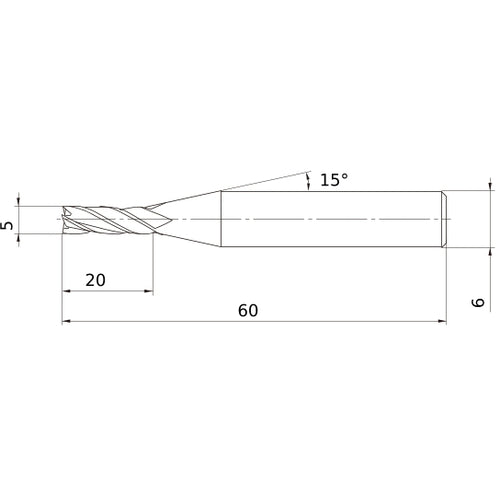 MS4JCD0500 CARBIDE ENDMILL