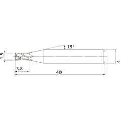 MS4MCD0150 CARBIDE ENDMILL