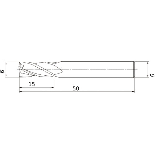 MS4MCD0600 4 FL END MILL
