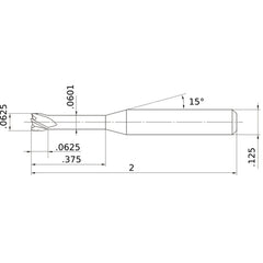 MS4XLD1/16N0375 CARBIDE ENDMILL