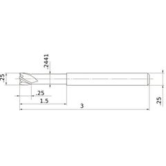 MS4XLD1/4N1500 CARBIDE ENDMILL