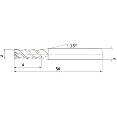 MSMHZDD0200 CARBIDE ENDMILL