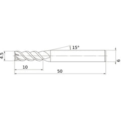 MSMHZDD0450 CARBIDE ENDMILL