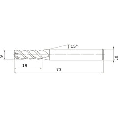 MSMHZDD0900 CARBIDE ENDMILL
