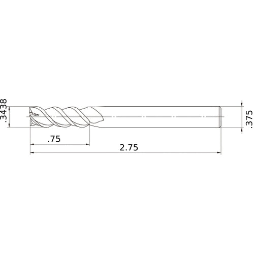 MSMHZDD11/32 CARBIDE ENDMILL