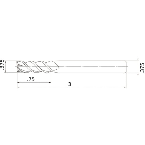 MSMHZDD3/8 CARBIDE ENDMILL