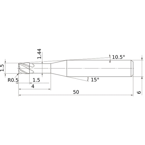 VCPSRBD0150N04R05 CARBIDE ENDMILL