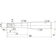 VCPSRBD0250N05L12R10 CARBIDE ENDMIL
