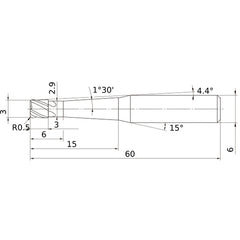 VCPSRBD0300N06L15R05 CARBIDE ENDMIL