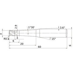 VCPSRBD0300N06L20R05 CARBIDE ENDMIL