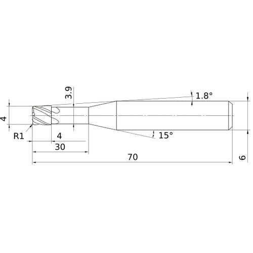 VCPSRBD0400N30R10 CARBIDE ENDMILL