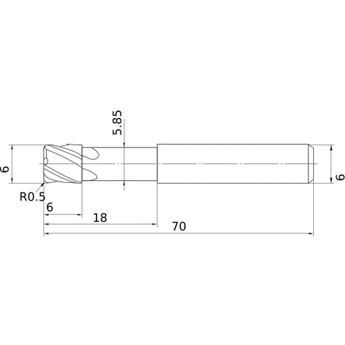 VCPSRBD0600N18R05 CARBIDE ENDMILL