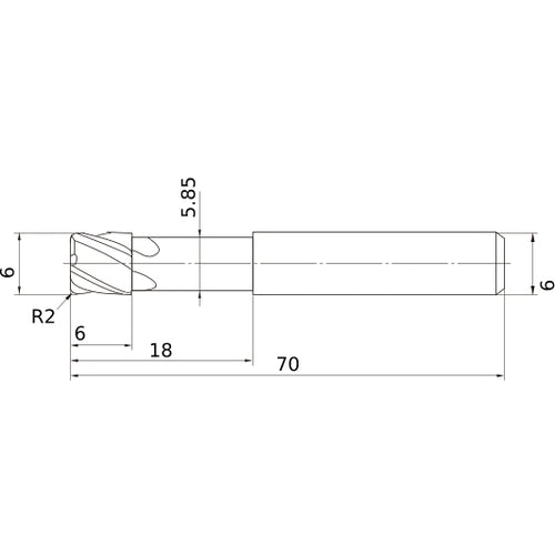 VCPSRBD0600N18R20 CARBIDE ENDMILL